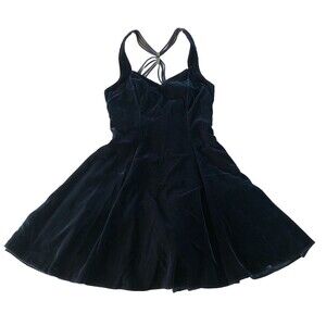 Zum Zum Women's Evening Dress Hunter Green Velour Rhinestone Size 11/12